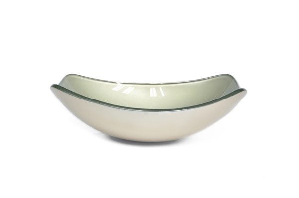 CUBA DE VIDRO OVAL CHANFRADA 51CM CHAMPANHE - 1