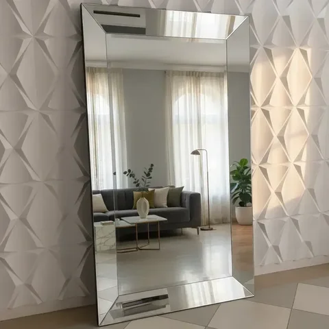 Espelho de Chão ou Parede Chanfrado Cristal 100x200 Cm