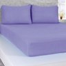 Lençol Solteiro Serena Malha 100% Algodão 88x188x23cm Lilás - 1