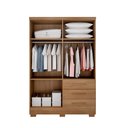 Ver imagem 3 de Guarda Roupa Agata 4 Portas 3 Gavetas com 6 Pés Clic Móveis
