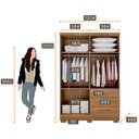 Ver imagem 4 de Guarda Roupa Agata 4 Portas 3 Gavetas com 6 Pés Clic Móveis