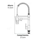 Ver imagem 4 de Torneira Gourmet Duo Rosê Gold Parede Cozinha Água Quente e Fria