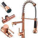 Ver imagem 1 de Torneira Gourmet Duo Rosê Gold Parede Cozinha Água Quente e Fria