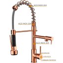 Ver imagem 2 de Torneira Gourmet Duo Rosê Gold Parede Cozinha Água Quente e Fria