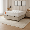 Ver imagem 2 de Cama Box Baú Colchão Casal Molas Ensacadas Real 138x188x68cm Linho Branco Inducol