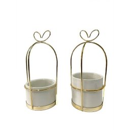 Suporte Metal Vaso de Resina Estilo Nórdico 3072 - 11 Suporte Metal Vaso de Resina Estilo Nórdico 3072 - 11