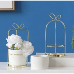 Suporte Metal Vaso de Resina Estilo Nórdico 3072 - 6 Suporte Metal Vaso de Resina Estilo Nórdico 3072 - 6