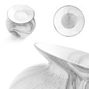 Ver imagem 4 de Vaso de Vidro Marmorizado Decorativo 26x21cm