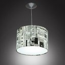 Ver imagem 3 de Lustre Cúpula Pendente Dome Estampado Jornal