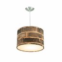 Ver imagem 1 de Lustre Cúpula Pendente Dome Estampado Tijolinho