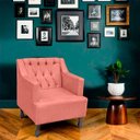 Ver imagem 2 de Kit 2 Poltronas para Sala de Estar Clássica Confortável e Reforçada Suede Elizabeth:rose