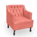 Ver imagem 4 de Kit 2 Poltronas para Sala de Estar Clássica Confortável e Reforçada Suede Elizabeth:rose