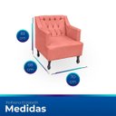 Ver imagem 7 de Kit 2 Poltronas para Sala de Estar Clássica Confortável e Reforçada Suede Elizabeth:rose