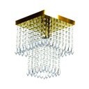 Ver imagem 2 de Kit 1 Lustre Marrycrillic + 2 Pendentes Clearcrilic Gold