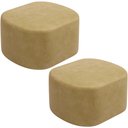 Ver imagem 1 de Kit 2 Puffs Decorativos Orgânico para Living Quarto 70cm Doha W01 Couríssimo Fendi - Lyam Decor