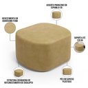 Ver imagem 3 de Kit 2 Puffs Decorativos Orgânico para Living Quarto 70cm Doha W01 Couríssimo Fendi - Lyam Decor