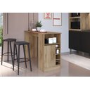 Ver imagem 2 de Bancada Gourmet Multiuso Buffet Aparador Castanho