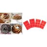 Forma Mini Bolo Cupcake Espiral Silicone Vermelha 6 Cavidades Kit com 4 - 2