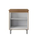 Ver imagem 3 de Balcão Multiuso Serena 75cm 2 Portas para Cozinha com Tampo Inteiro Cor:savana / Off White