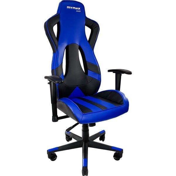 Cadeira Gamer Mymax Mx11 Giratória Preto/Azul - 2