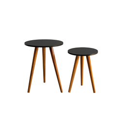 Kit 2 Mesas Canto e Apoio 45x40 45x50 Mdf - 3