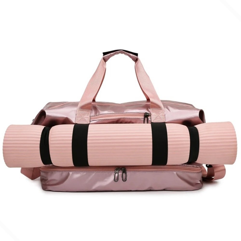 Bolsa Academia Trabalho Unissex Viagem Multi Compartimentos:rosa - 5