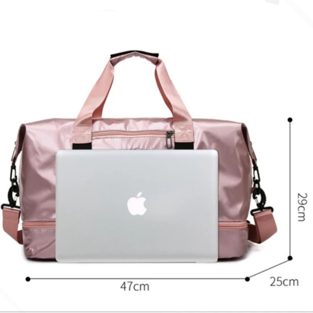 Bolsa Academia Trabalho Unissex Viagem Multi Compartimentos:rosa - 6