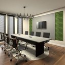 Ver imagem 1 de Conjunto Sala de Reunião Mesa 3,20m Painel P/ Tv Cs Pr F5 Cor:cinza Sagrado com Preto
