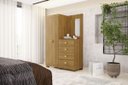 Ver imagem 1 de Cômoda Guarda-roupa Cristal 2 Portas 4 Gavetas - Aurum:nature