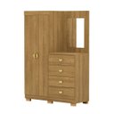 Ver imagem 6 de Cômoda Guarda-roupa Cristal 2 Portas 4 Gavetas - Aurum:nature