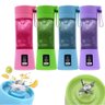 Mini Liquidificador Suco Portátil Trabalho Recarregável Roxo - 2