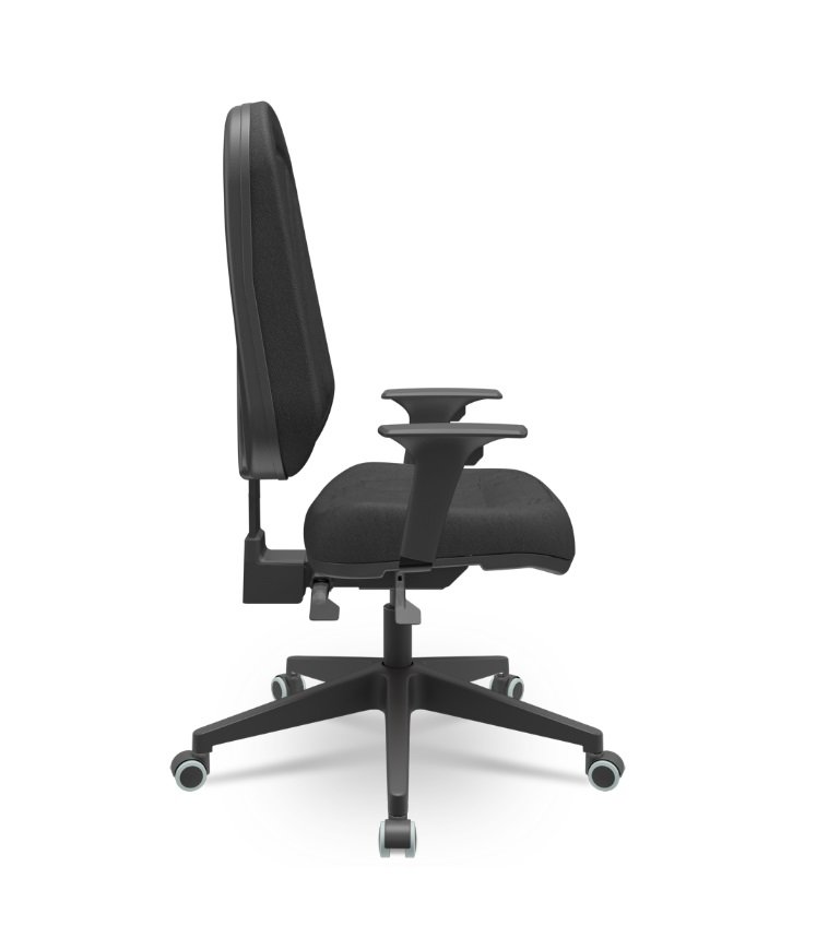 Cadeira Presidente Premium Plaxmetal Back System Braços Reguláveis Base Nylon Revestimento Poliéster - 2