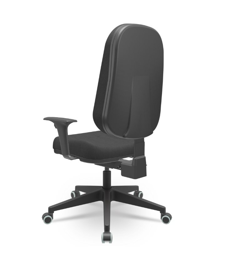 Cadeira Presidente Premium Plaxmetal Back System Braços Reguláveis Base Nylon Revestimento Poliéster - 3