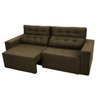 Sofá Retrátil 4 Lugares Rifletti 2,20M Vitale Suede Marrom - 4