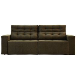 Sofá Retrátil 4 Lugares Rifletti 2,20M Vitale Suede Marrom - 2