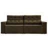 Sofá Retrátil 4 Lugares Rifletti 2,20M Vitale Suede Marrom - 2