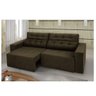 Sofá Retrátil 4 Lugares Rifletti 2,20M Vitale Suede Marrom - 1