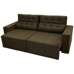 Sofá Retrátil 4 Lugares Rifletti 2,20M Vitale Suede Marrom - 5