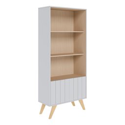 Escrivaninha Estudo Tech com Estante de Livros Link Branco Fosco Tauari Nobre Colibri Moveis - 11