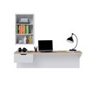 Ver mais imagens de Escrivaninha Estudo Tech com Estante de Livros Link Branco Fosco Tauari Nobre Colibri Moveis