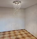 Ver imagem 1 de Lustre De Cristal Espiral Para Sala, Com 1,60M De Altura, Base De Inox Espelhado 40cm De Diâmetro