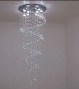 Ver imagem 2 de Lustre De Cristal Espiral Para Sala de Jantar/Estar com 1,10M De Altura, Base Com 50CM De Diâmetro