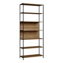 Ver imagem 2 de Estante Industrial em Aço 87cm X 211,5cm C/ 6 Prateleiras F5 Cor:nogal com Preto