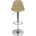 Ver imagem 2 de Banqueta Joly Luisa Eames Saarinen Regulável Base Giratória Cromada - Bege