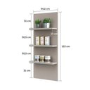 Ver imagem 4 de Bancada Mesa Gourmet para Cozinha com Painel Suprema Luciane Móveis