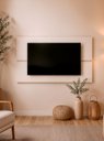Ver imagem 1 de Painel para TV 150cm Retro MDF Branco Dallas - On Móveis