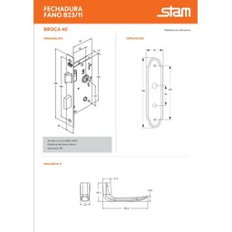 Fechadura Stam 823/11 Interno (Banheiro) - 2