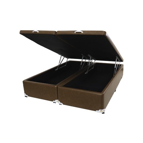 Cama Box Baú Castor Queen Premium Caramelo 158x198x35cm