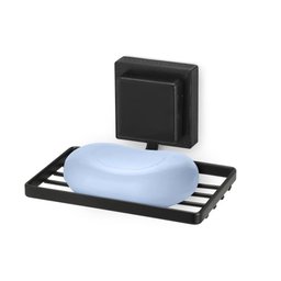 Porta Sabonete Saboneteira Aço Preto Fita 3m Bancada Pia - 1