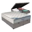 Ver imagem 1 de Cama Box com Baú King e Colchão Freedom Ortobom D33 Cinza